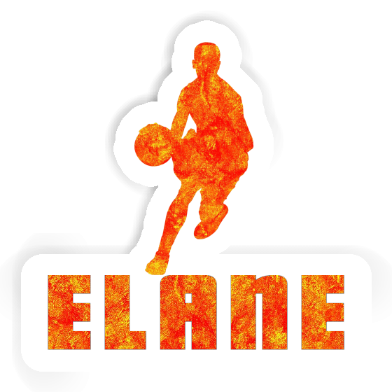 Elane Sticker Basketball Player Notebook Image