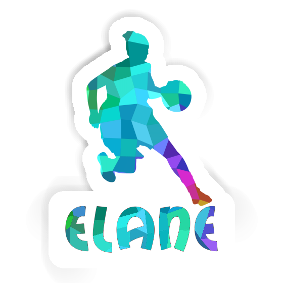 Sticker Basketballspielerin Elane Notebook Image