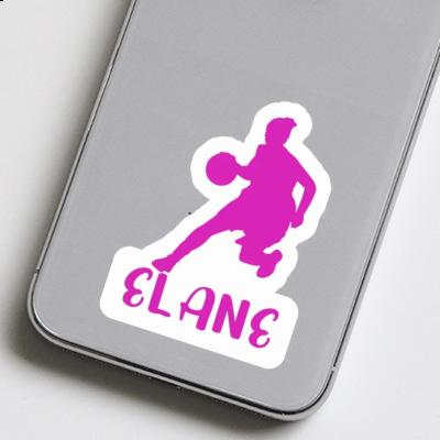 Elane Sticker Basketball Player Notebook Image