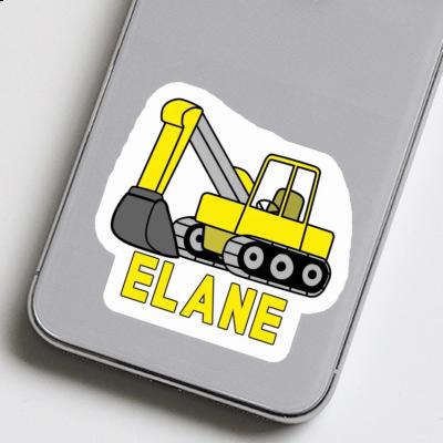 Sticker Excavator Elane Notebook Image