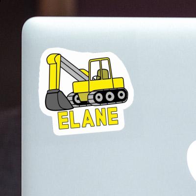 Sticker Excavator Elane Notebook Image