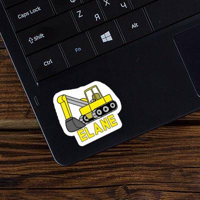 Sticker Excavator Elane Notebook Image