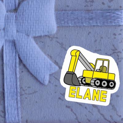 Sticker Excavator Elane Notebook Image