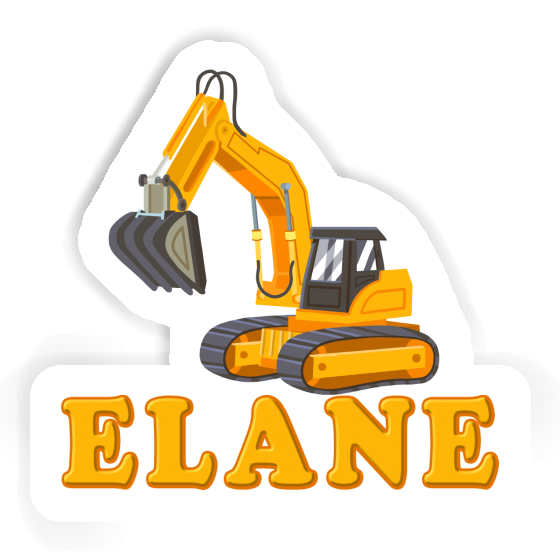 Sticker Elane Excavator Notebook Image