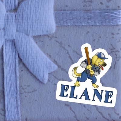 Sticker Elane Baseball Dog Image