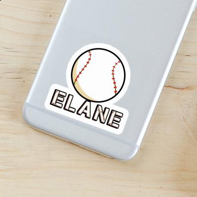 Elane Sticker Baseball Ball Laptop Image