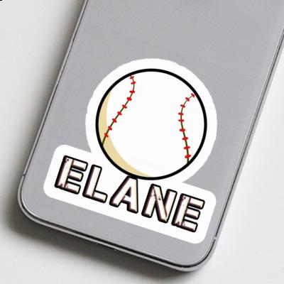 Elane Autocollant Balle de baseball Laptop Image