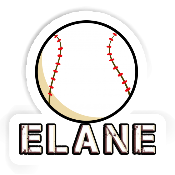 Elane Sticker Baseball Ball Laptop Image