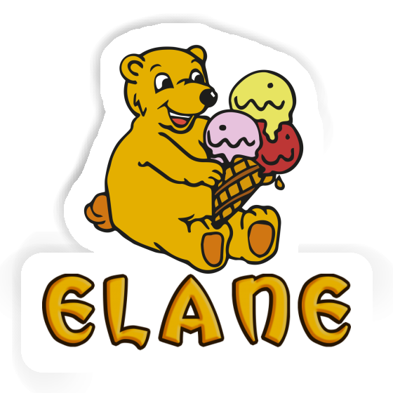 Ice Cream Bear Sticker Elane Laptop Image