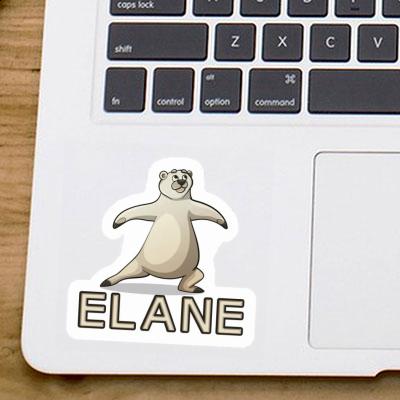 Yoga Bear Sticker Elane Laptop Image