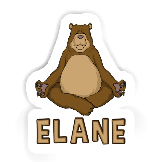 Sticker Yoga Bear Elane Laptop Image