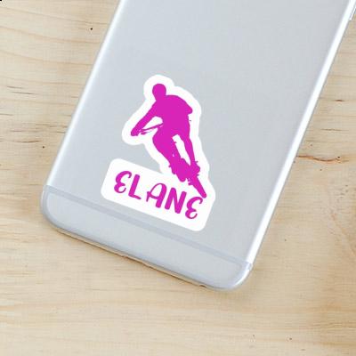 Biker Sticker Elane Notebook Image