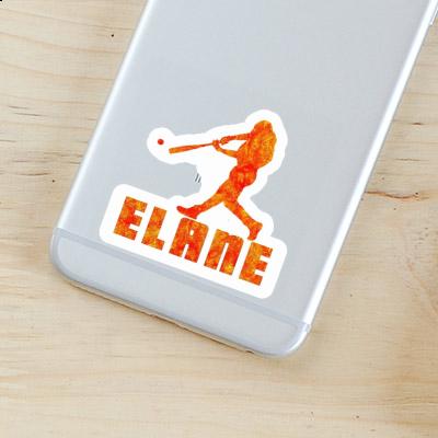 Sticker Elane Baseball Player Notebook Image