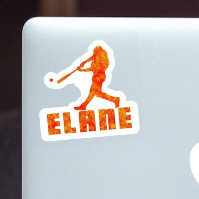 Elane Autocollant Joueur de baseball Laptop Image