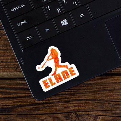 Sticker Elane Baseball Player Image