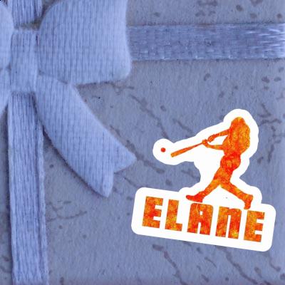 Sticker Elane Baseball Player Laptop Image