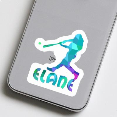 Sticker Baseballspieler Elane Notebook Image