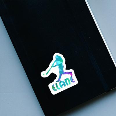 Elane Sticker Baseball Player Notebook Image