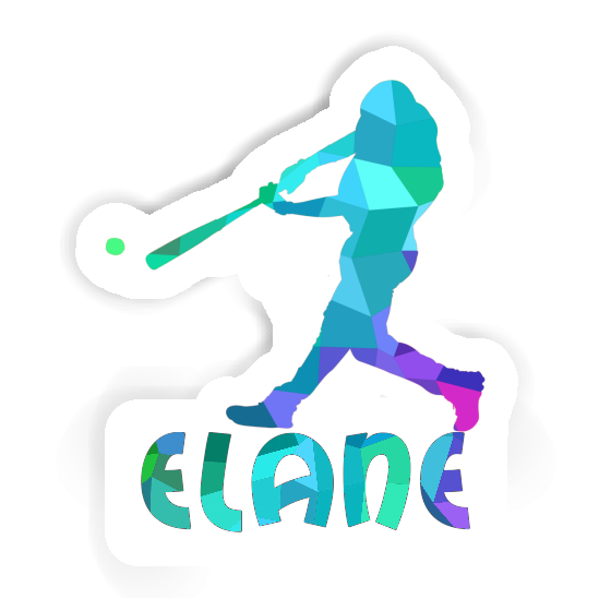 Sticker Baseballspieler Elane Laptop Image