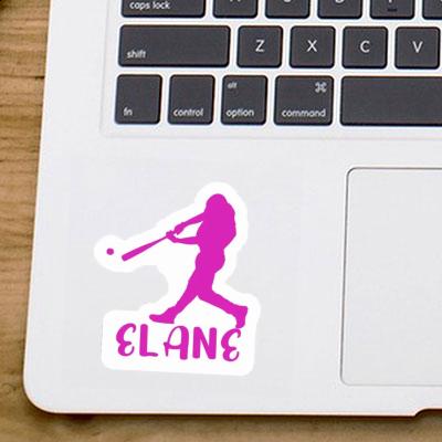 Sticker Elane Baseball Player Laptop Image