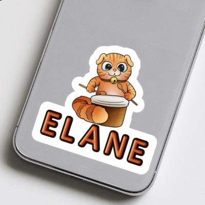 Elane Sticker Drummer Cat Notebook Image