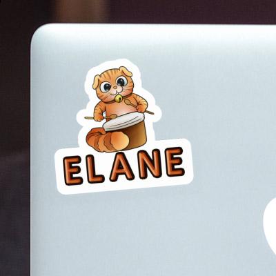 Elane Sticker Drummer Cat Laptop Image