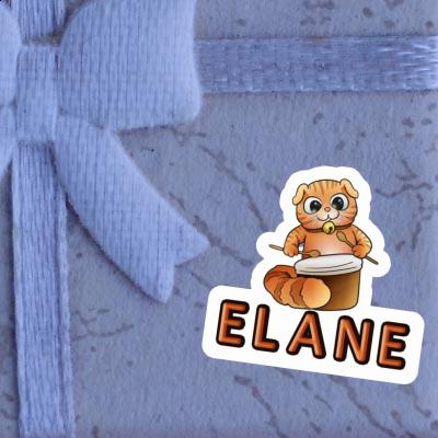 Elane Sticker Drummer Cat Image