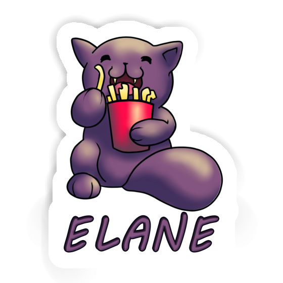 Elane Sticker French Fry Cat Laptop Image