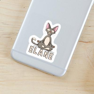 Sticker Elane Yoga-Katze Laptop Image