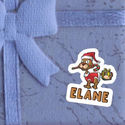 Elane Sticker Christmas Cat Gift package Image