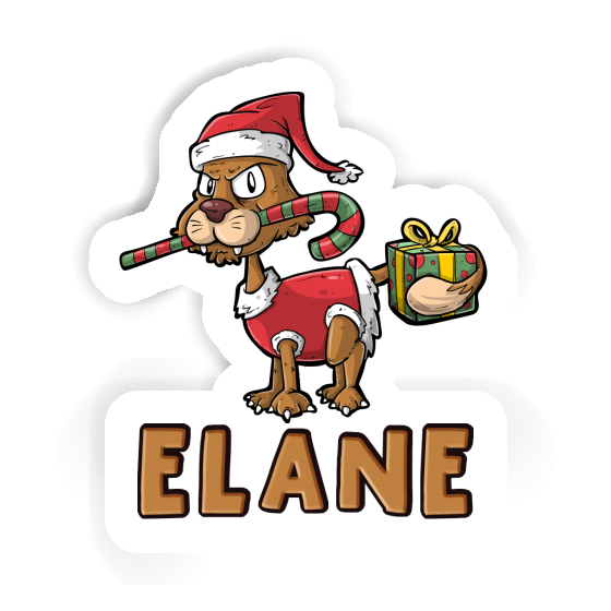 Elane Aufkleber Weihnachtskatze Laptop Image