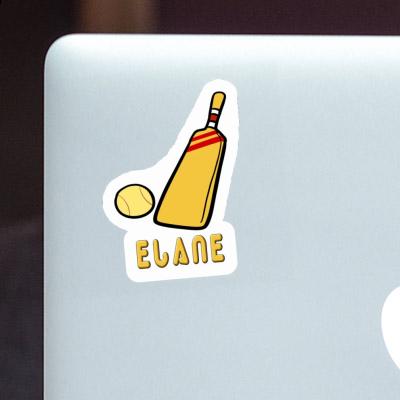 Sticker Kricketschläger Elane Notebook Image