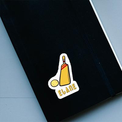 Sticker Kricketschläger Elane Notebook Image