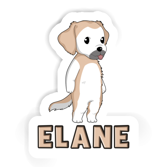 Sticker Golden Retriever Elane Laptop Image