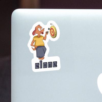 Sticker Elane Darts Player Laptop Image