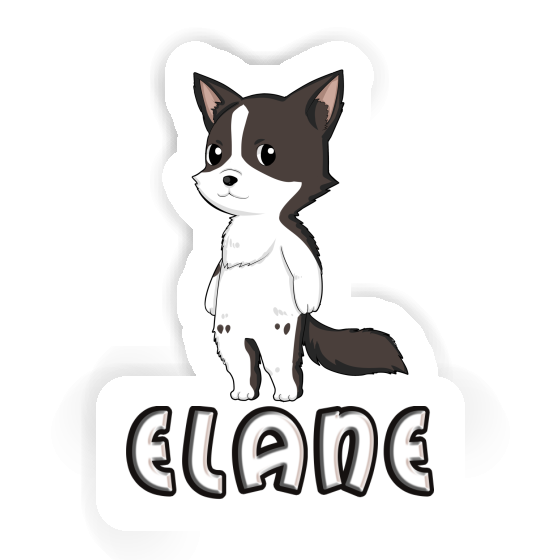 Elane Sticker Border Collie Laptop Image