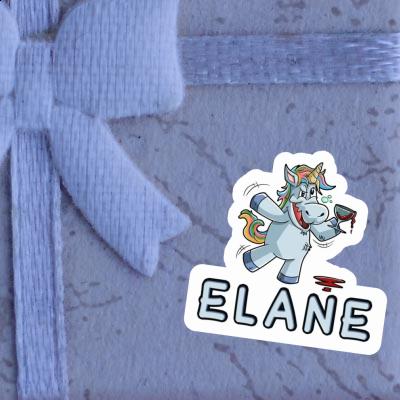 Sticker Wine Unicorn Elane Notebook Image