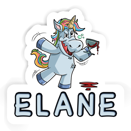 Sticker Wine Unicorn Elane Laptop Image