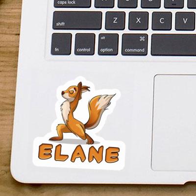 Elane Sticker Yoga-Eichhörnchen Notebook Image