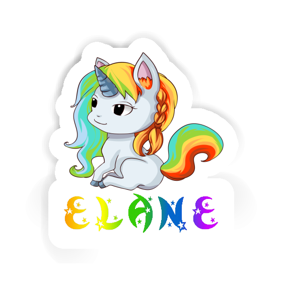 Sticker Elane Unicorn Notebook Image