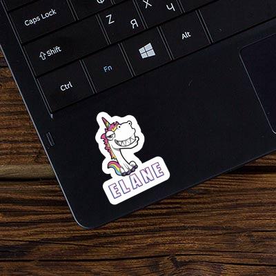 Elane Sticker Grinning Unicorn Notebook Image