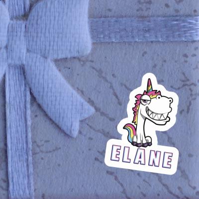 Elane Sticker Grinning Unicorn Image