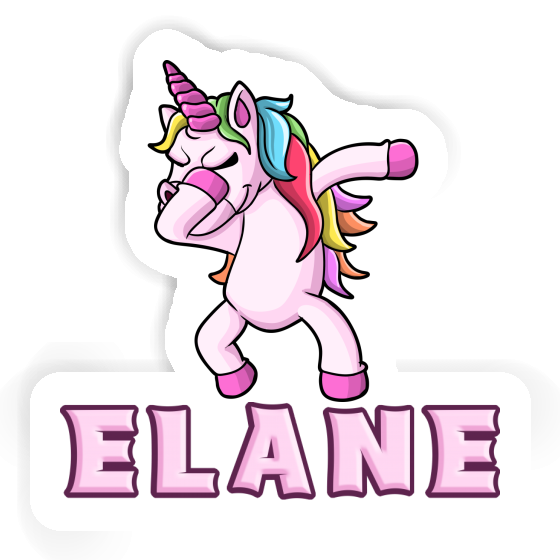 Dabbing Unicorn Sticker Elane Image