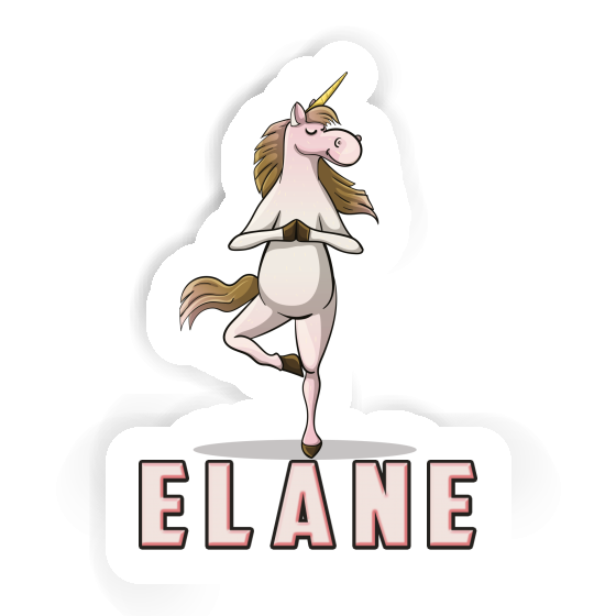 Yoga-Einhorn Sticker Elane Notebook Image