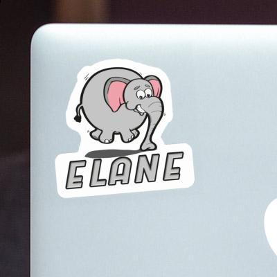 Éléphant Autocollant Elane Laptop Image