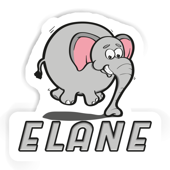 Elane Sticker Jumping Elephant Image