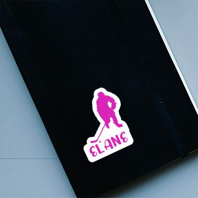 Hockey Player Sticker Elane Laptop Image