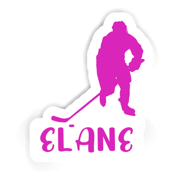 Hockey Player Sticker Elane Laptop Image