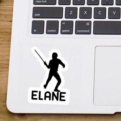 Elane Sticker Fencer Notebook Image