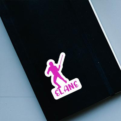 Elane Sticker Fencer Notebook Image